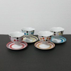 BIJOUX TERNER Ice Cream Parfait Dishes Cups Saucer